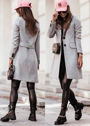 Пальто на подкладке 
мод 2019ж.фан
ткань кашемир на подкладке 
цвет серый мокко черный 
размер 42-44,44-464 фото