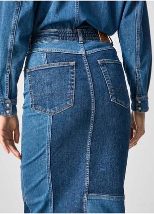 Джинсова міді спідниця pepe jeans1 фото