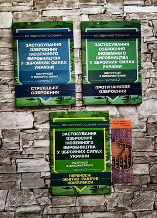 Набор книг "застосування озброєння іноземного в-тва" ч1 стрілецьке озб, ч2 протитанкове озбр, переносні ком ч31 фото