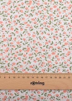 Нежный набор ткани в мелкий цветочек и горошек - 6 отрезов сатина 40*50 см8 фото
