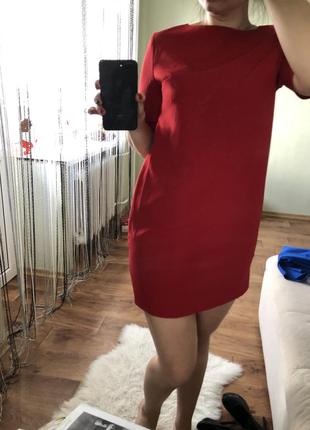 Стильное красное платье4 фото