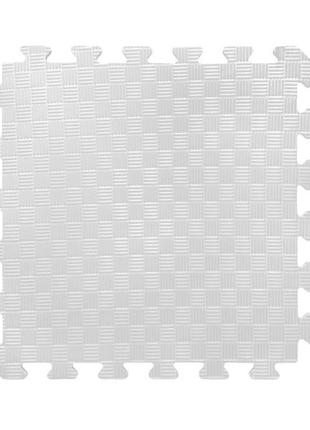 М'яка підлога килимок-пазл "веселка" набір 12 штук 50х50х1 см. розмір 200*150 см. колір: сірий/білий/червоний3 фото
