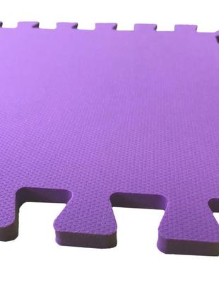 М'який пів килима-пазл 30*30 * 1 см (10 штук) "радуга" фіолетовий. додатне покриття2 фото