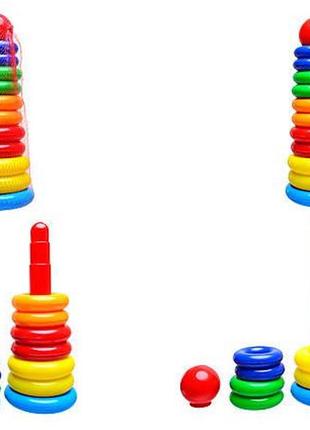 Дитяча пластикова інтерактивна пірамідка, 36 см "оріон" 573 в.7