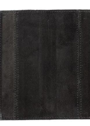 Обложка для паспорта кожаная черная karya 093-453 фото