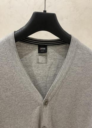 Кардиган hugo boss джемпер светр сірий чоловічий2 фото