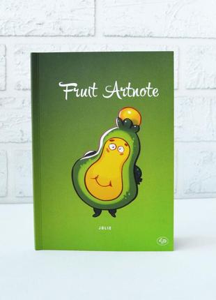 Блокнот в6 з кольоровими аркушами profi friut avocado 128 сторінок арт. 9028591 фото