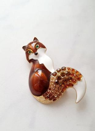 Брошь-подвеска лисичка (качество)