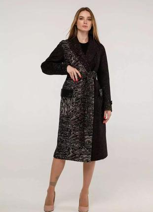 Женское пальто из шерстяной ткани1 фото