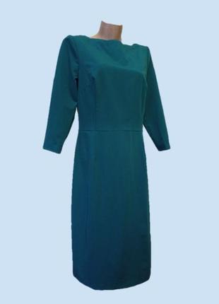 Сукня футляр смарагдового кольору1 фото