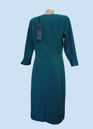 Сукня футляр смарагдового кольору4 фото