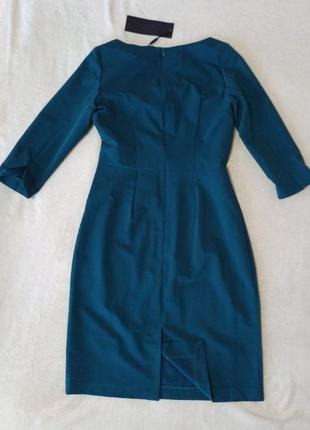 Сукня футляр смарагдового кольору3 фото