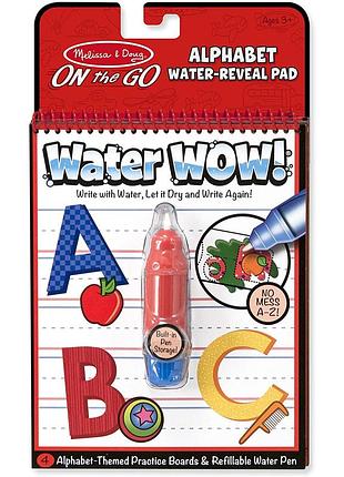 Водная многоразовая раскраска water wow melissa & doug - алфавит