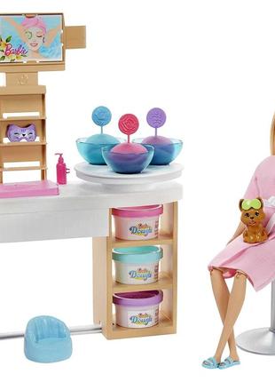 Кукла barbie wellness face masks mattel игровой набор барби спа уход за кожей gjr84