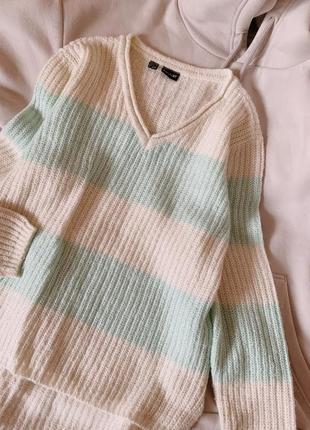 Bodyflirt кофта джемпер в смужку подовжений