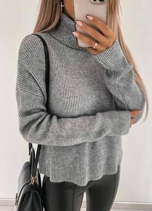 Базовий гольф в рубчик/ светр з горлом🔥