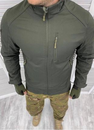 Армійська тактична куртка soft-shell на флісі combat  xl