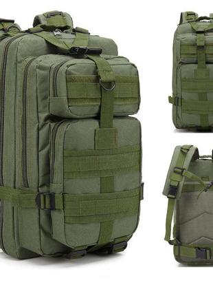 Тактический рюкзак tactic туристический армейский рюкзак походный на 25 литров с системой m.o.l.l.e olive1 фото