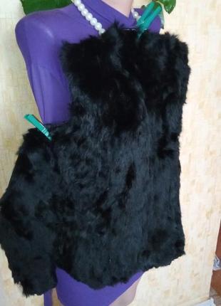 Ангоровый кролик  90 см подстёжка/натуральный мех/безрукавка/жилетка/куртка4 фото