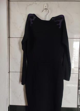 Платье черное с открытой спиной7 фото