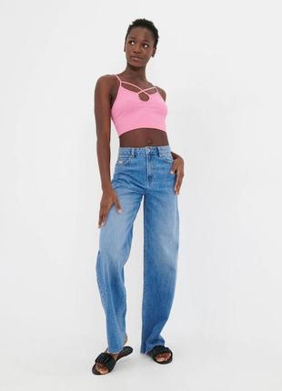 40 - l новые фирменные женские широкие джинсы с высокой талией high waist wide leg jeans sinsay2 фото