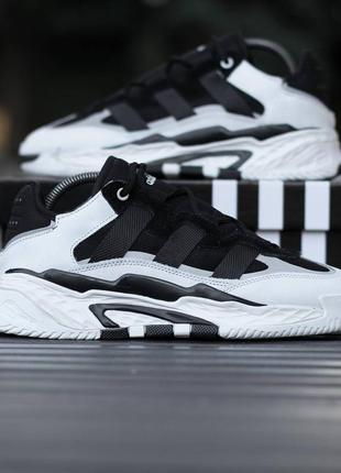 Adidas niteball (белые с чёрным) 5