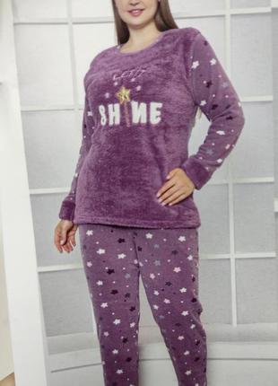 Женская флисовая пижама большие размеры