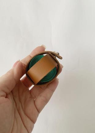 Чехол кожаный для сантиметровой ленты, кожа натуральная на кобурном гвинте4 фото