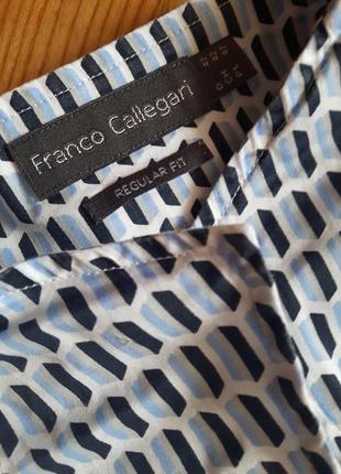 Стильная приталенная хлопковая блуза рубашка от franco сallegari! p.-423 фото
