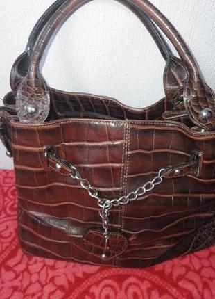 Кожаная сумка genuine leather2 фото