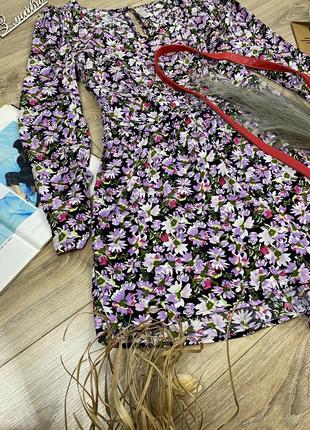 Amisu кайфовий грайливий ромпер з імітацією сукня в квітковий принт3 фото
