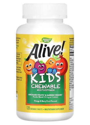 Nature's way alive комплекс мультивітамінів для дітей. 120 таблеток2 фото