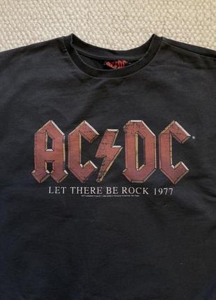 Свитшот толстовке с принтом ac/ dc rock 1977 оверсайз1 фото