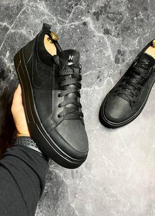 Мужские кожаные кеды nike 🔥