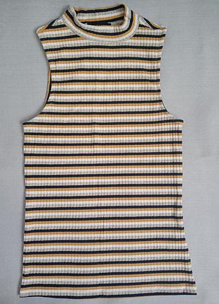 Топ  під горло в смужку з люрексом