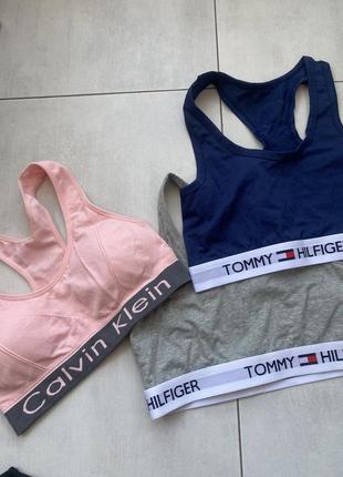 Топы спортивные tommy hilfiger, calvin klein