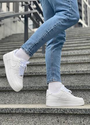 Чоловічі кросівки nike air force 1 white \ найк аір форс 1 білі