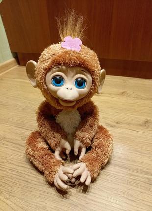 Furreal friends cuddles my giggly monkey pet велика інтерактивна смішлива мавпочка від hasbro