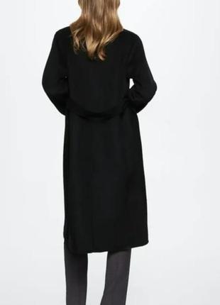 Класичне чорне  пальто mango3 фото