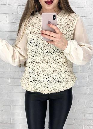 🔥нежная кружевная блуза🔥
