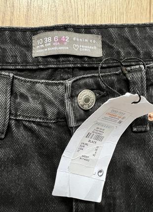 Чорні джинси мом з високою посадкою primark vintage ripped mom high waist denim co 🛍️1+1=3🛍️4 фото