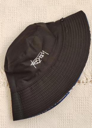 Панама шапка капелюх чорна принт двостороння нова стильна модна9 фото