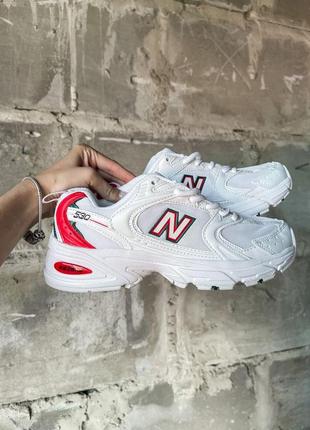 Жіночі кросівки new balance 530 white red / smb