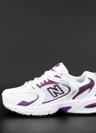 Женские кроссовки new balance 530 white purple 2 / smb