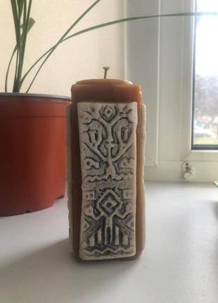 Вінтажна декоративна свічка з колекції (воскова)2 фото