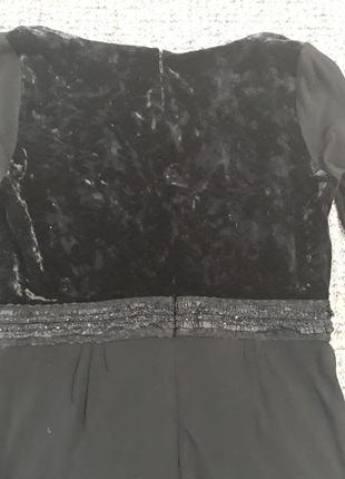 Платье  черное  с вырезом на груди,  46 размер,  состояние идеальное2 фото