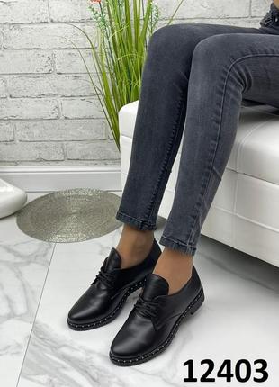 Женские стильные туфли на шнуровке из натуральной кожи и замши4 фото