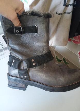 Кожаные полусапожки