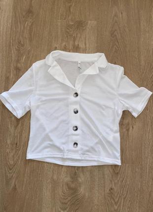 Красивая легкая кофточка блуза белого цвета1 фото