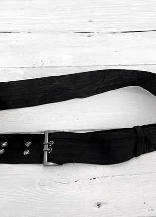 Пояс текстильный, черный, размер 75-85